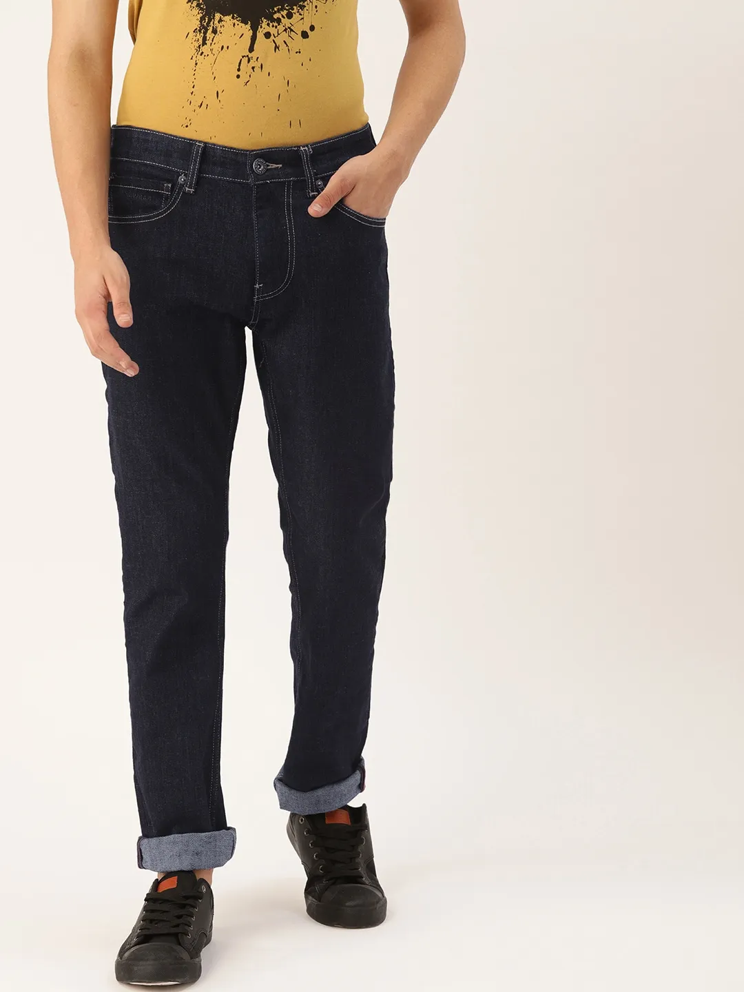 Blue Slim Straight Fit Men's Denims by Being Human Clothing
