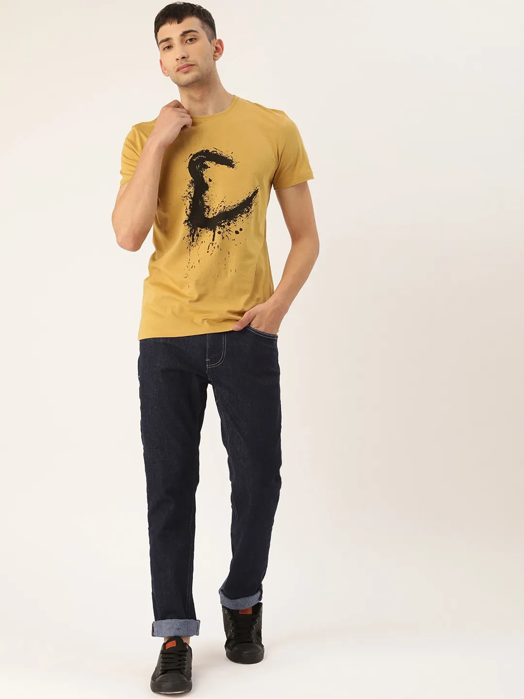 Blue Slim Straight Fit Men's Denims by Being Human Clothing - Image 5