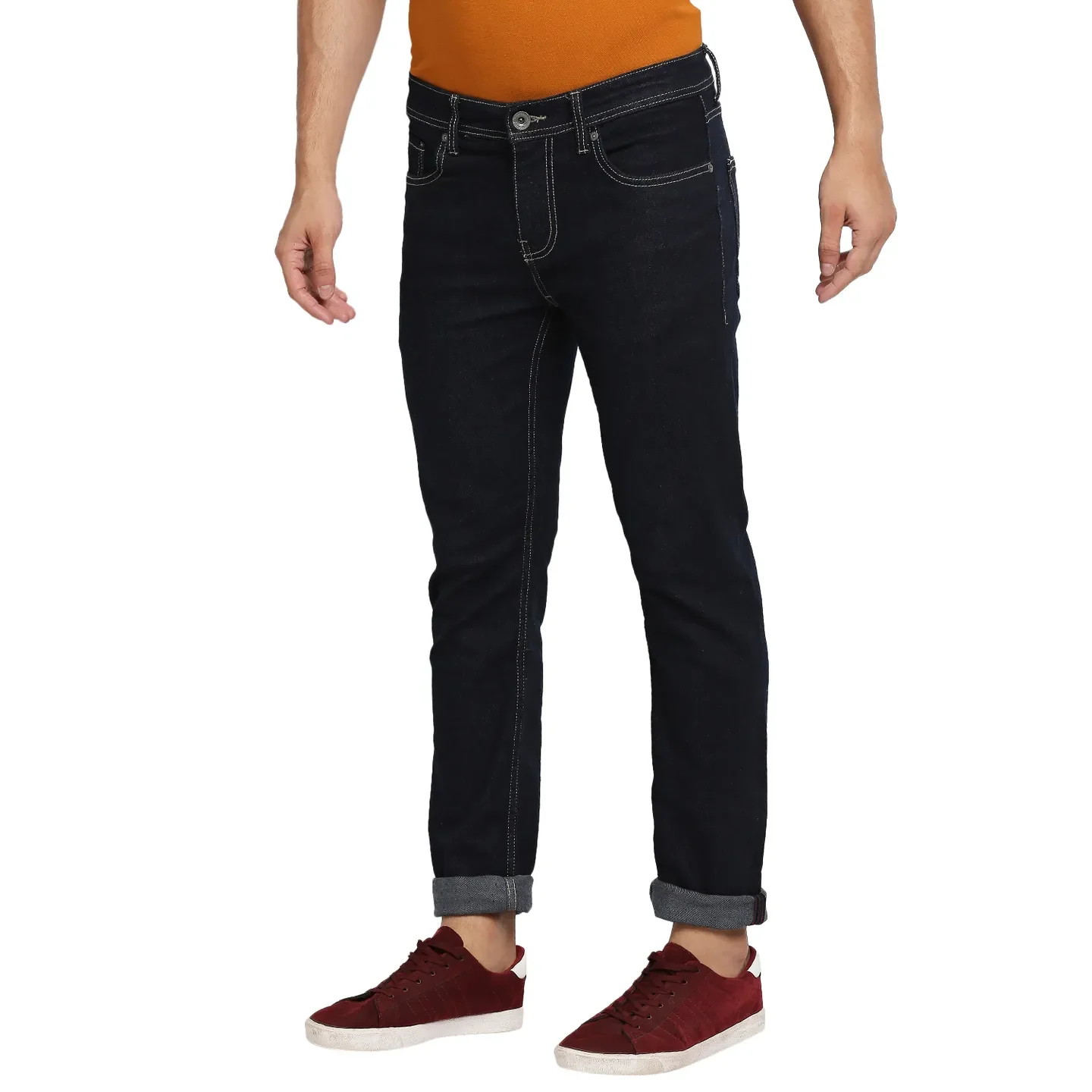 Blue Slim Straight Fit Men's Denims by Being Human Clothing - Image 2
