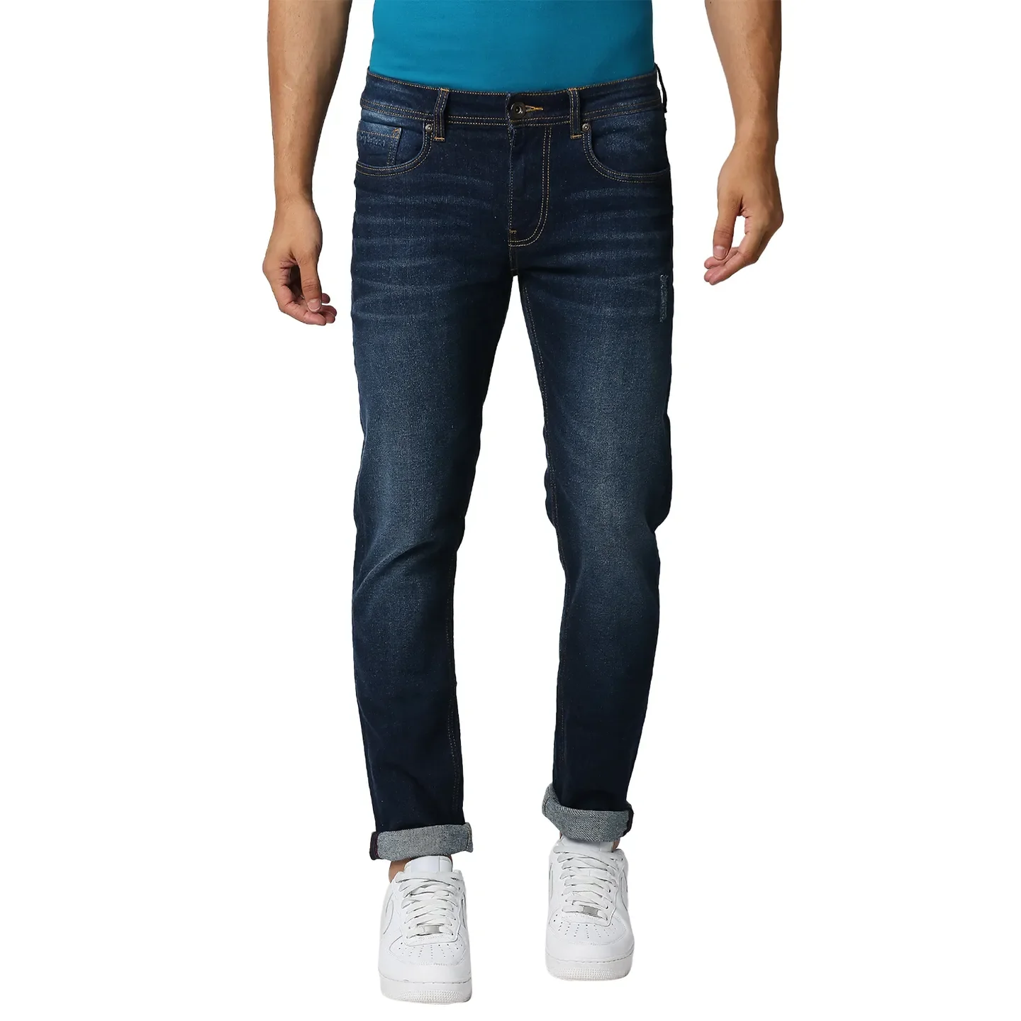 Blue Slim Straight Fit Men's Denims by Being Human Clothing