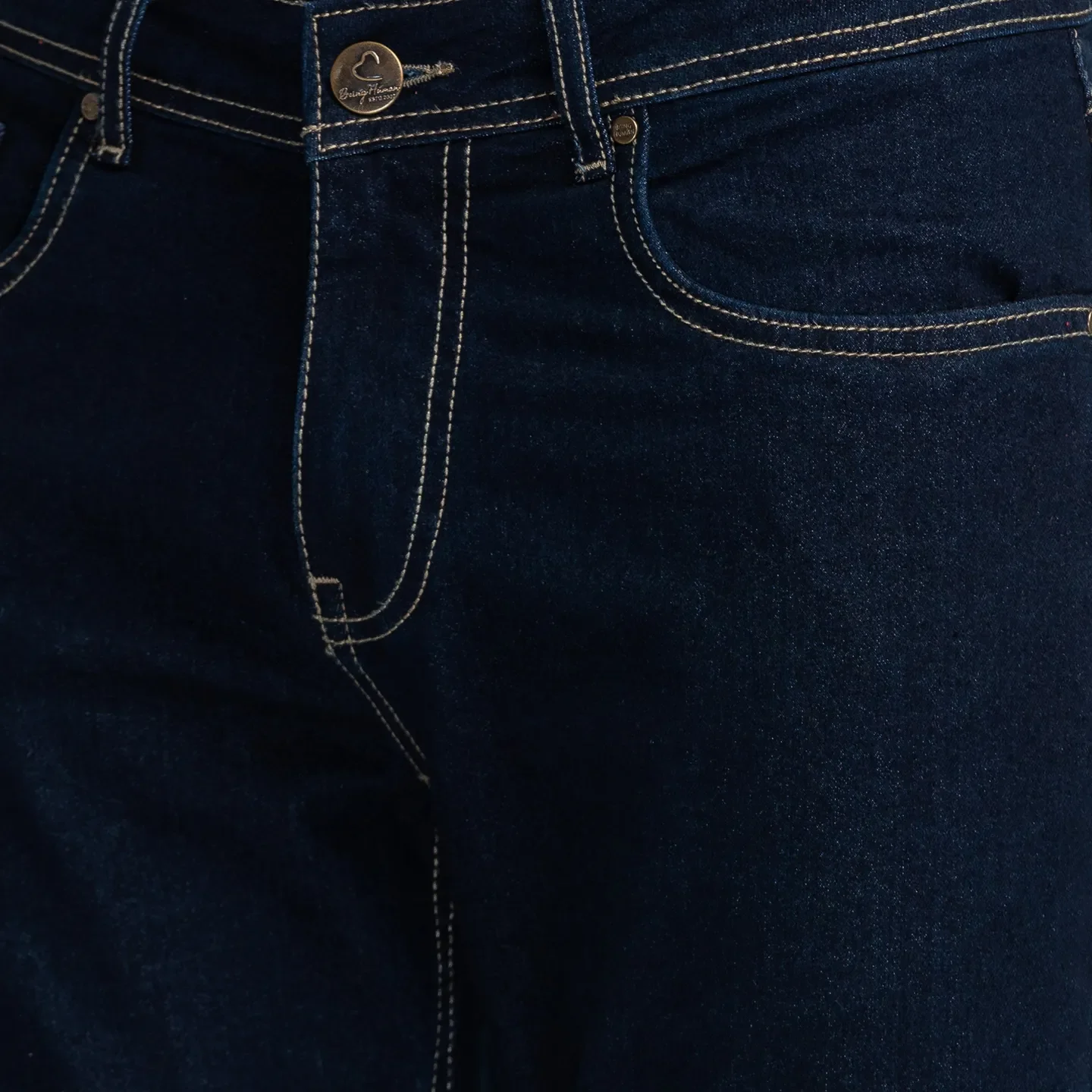 Blue Slim Straight Fit Men's Denims by Being Human Clothing - Image 5