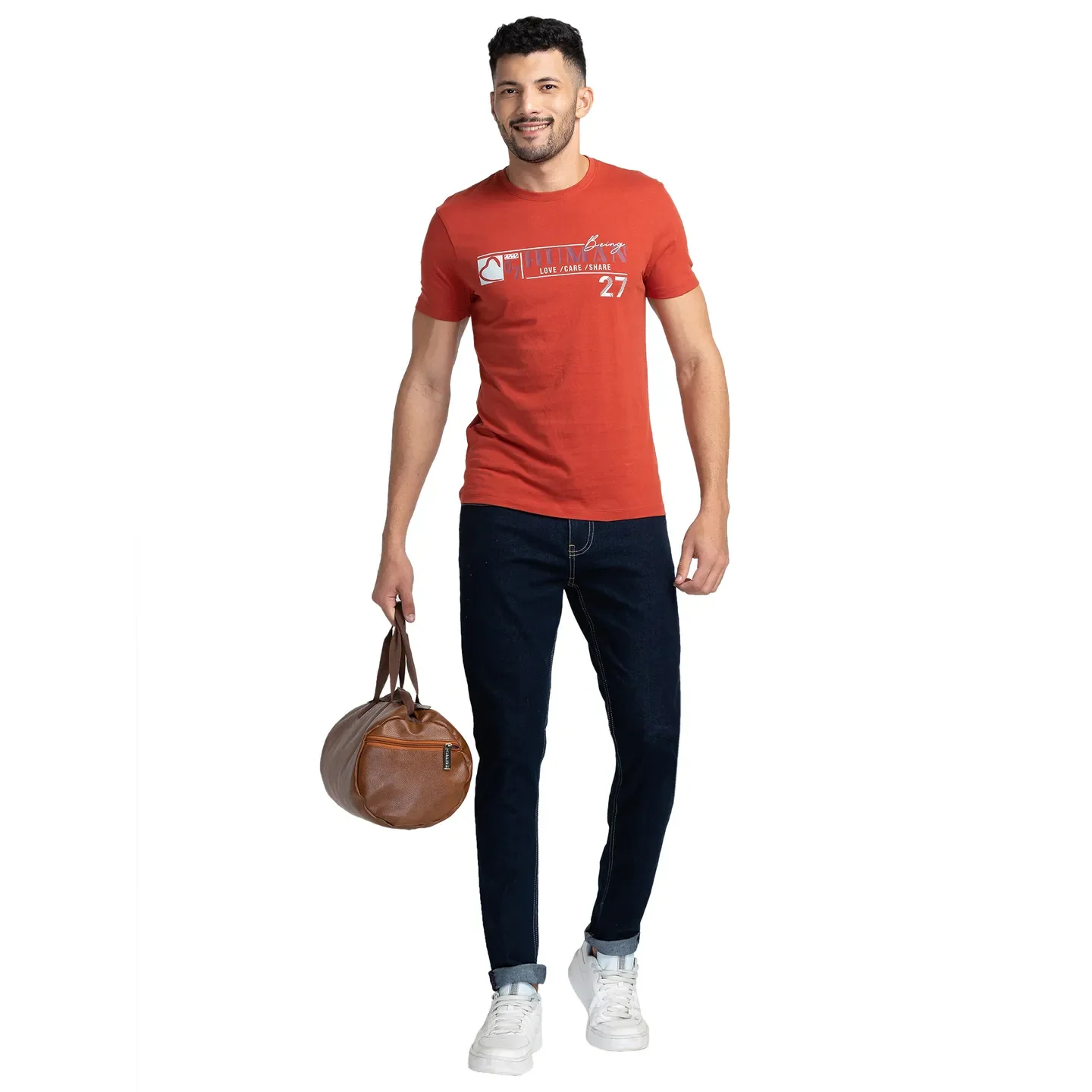 Blue Slim Straight Fit Men's Denims by Being Human Clothing - Image 6