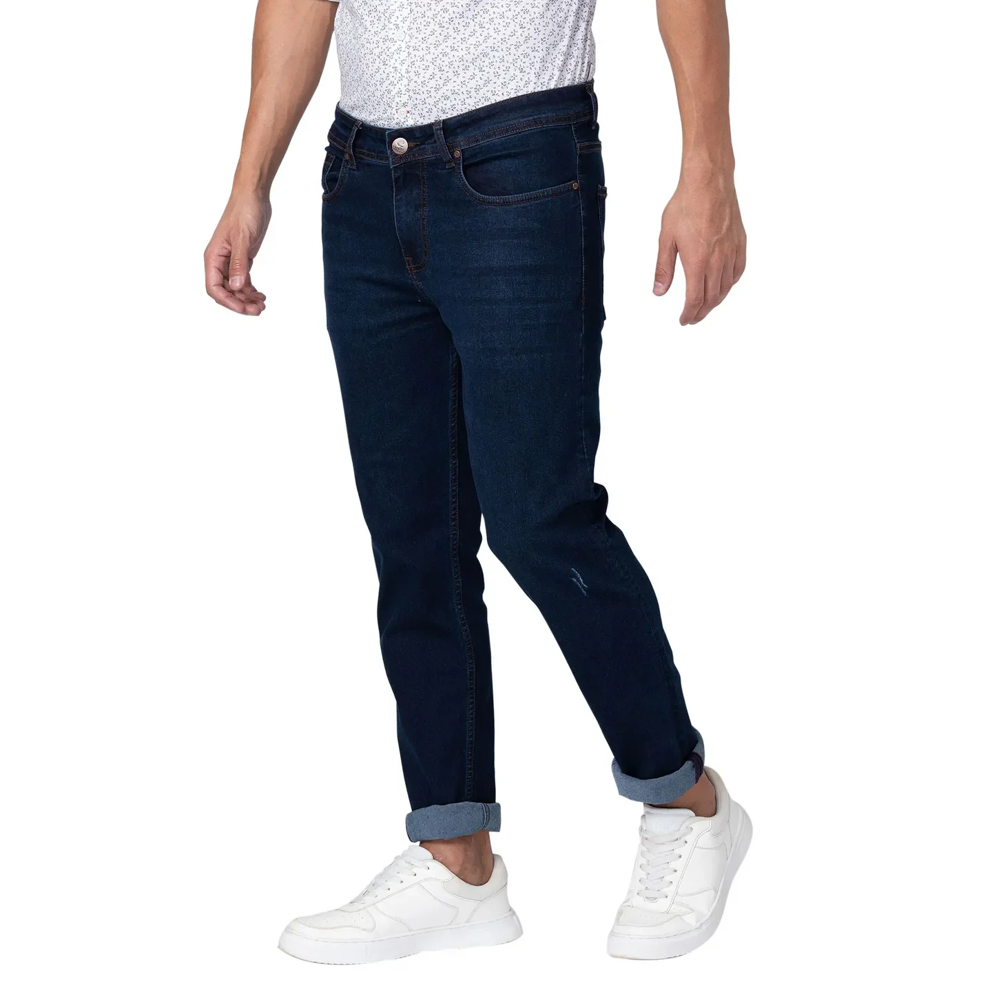 Blue Slim Straight Fit Men's Denims by Being Human Clothing - Image 2
