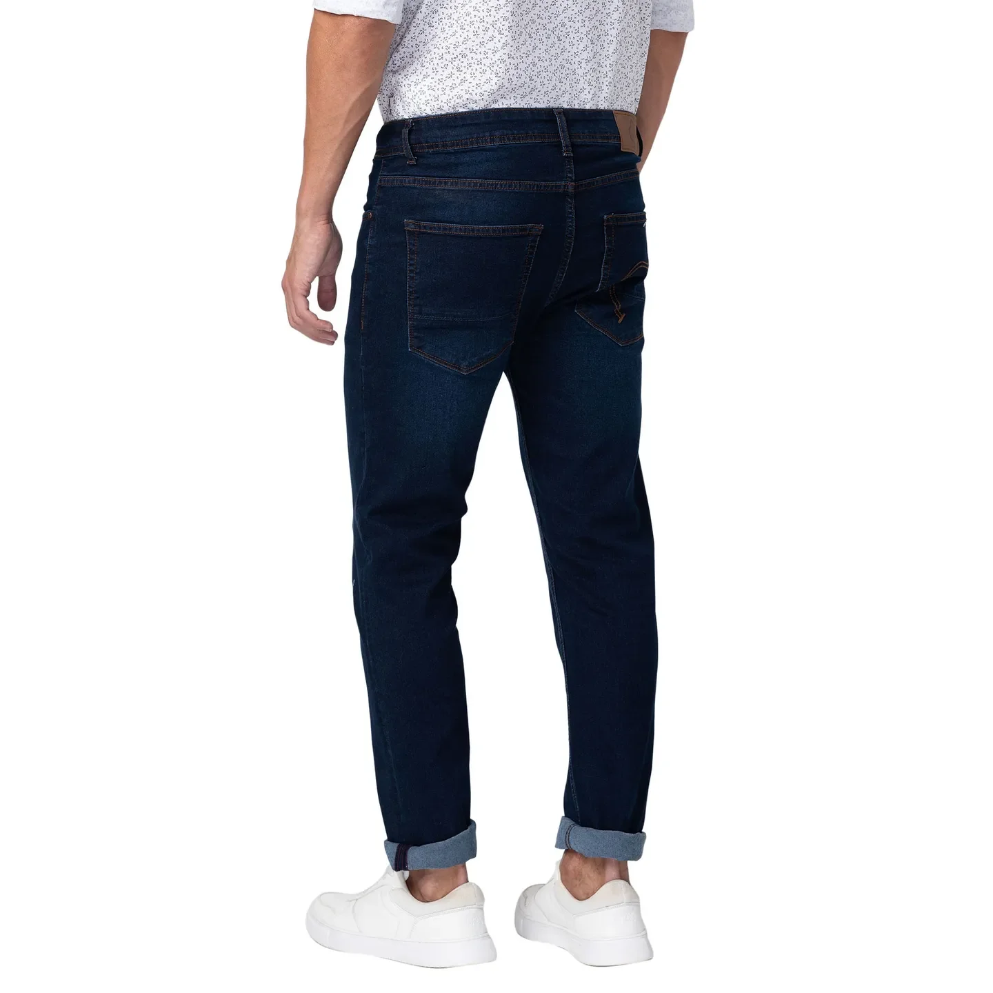Blue Slim Straight Fit Men's Denims by Being Human Clothing - Image 3
