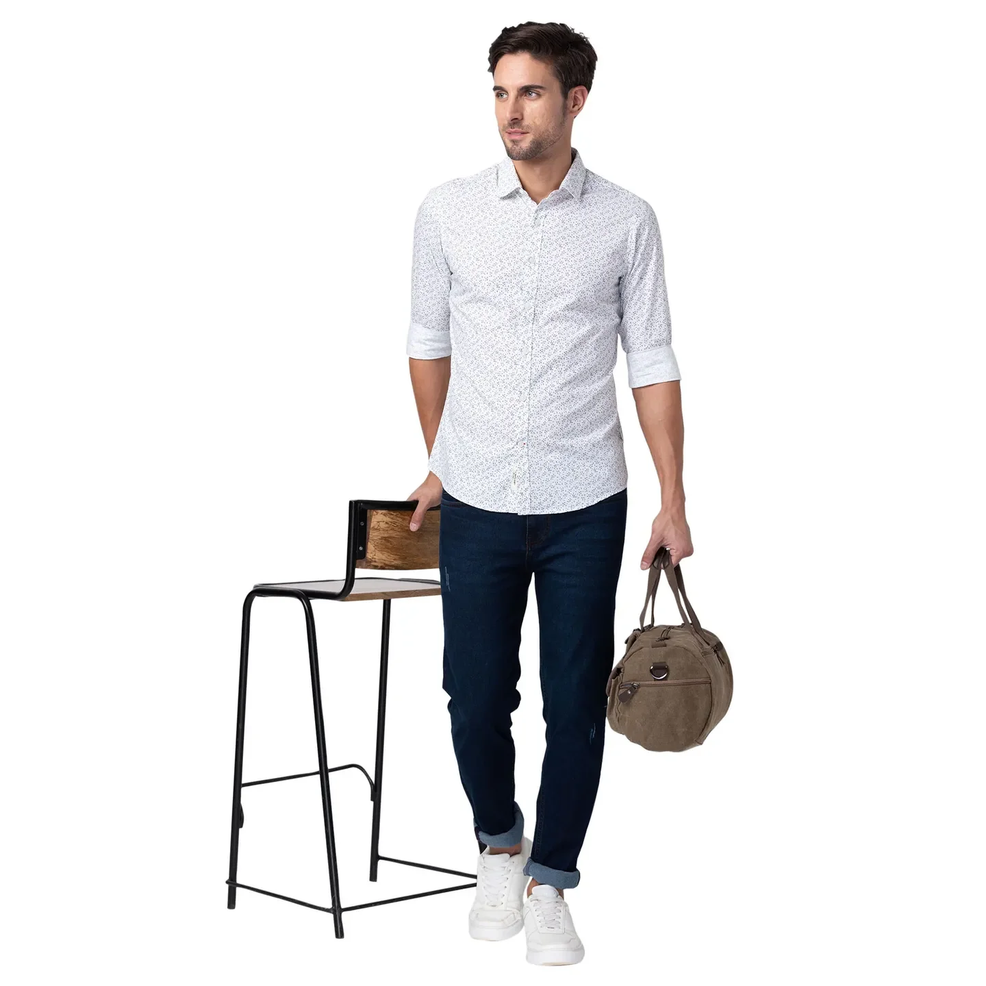 Blue Slim Straight Fit Men's Denims by Being Human Clothing - Image 6