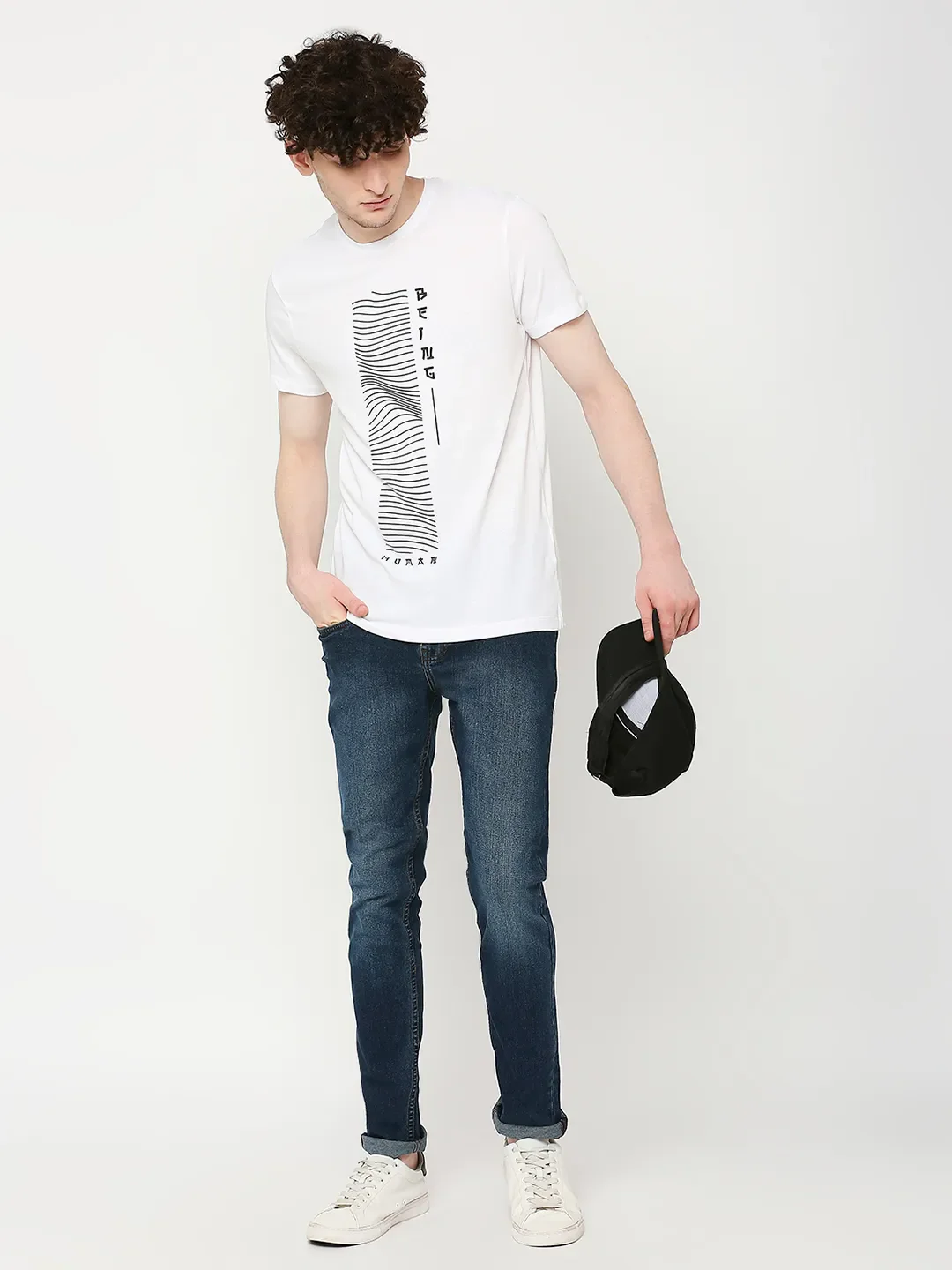 Blue Slim Straight Fit Men's Denims by Being Human Clothing - Image 6