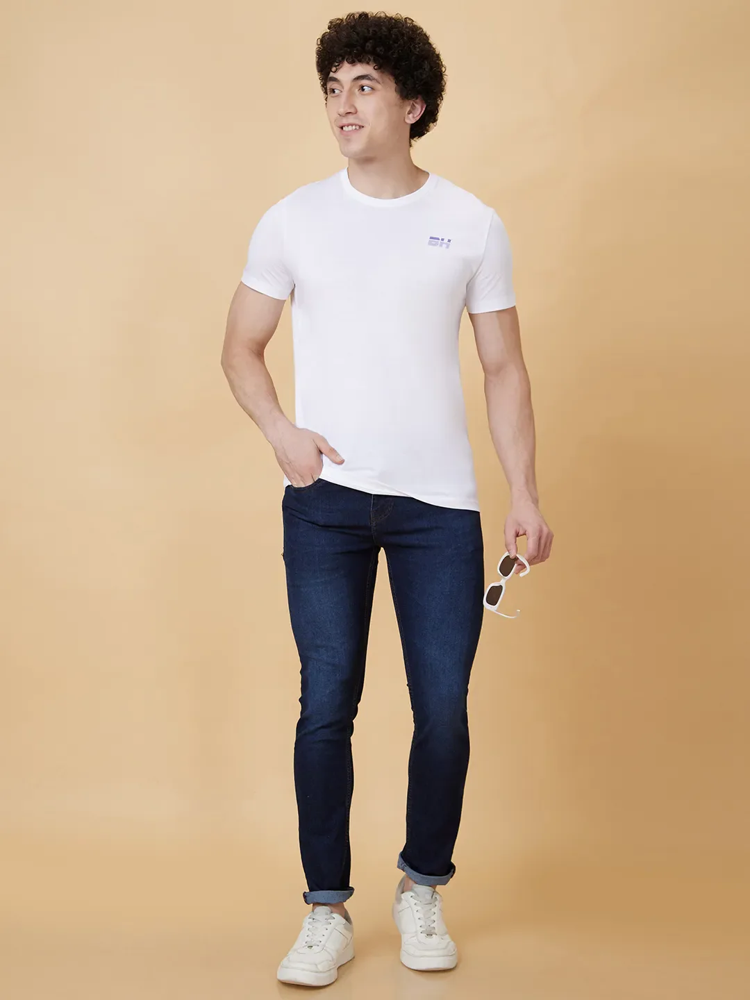 Blue Slim Straight Fit Men's Denims by Being Human Clothing - Image 5