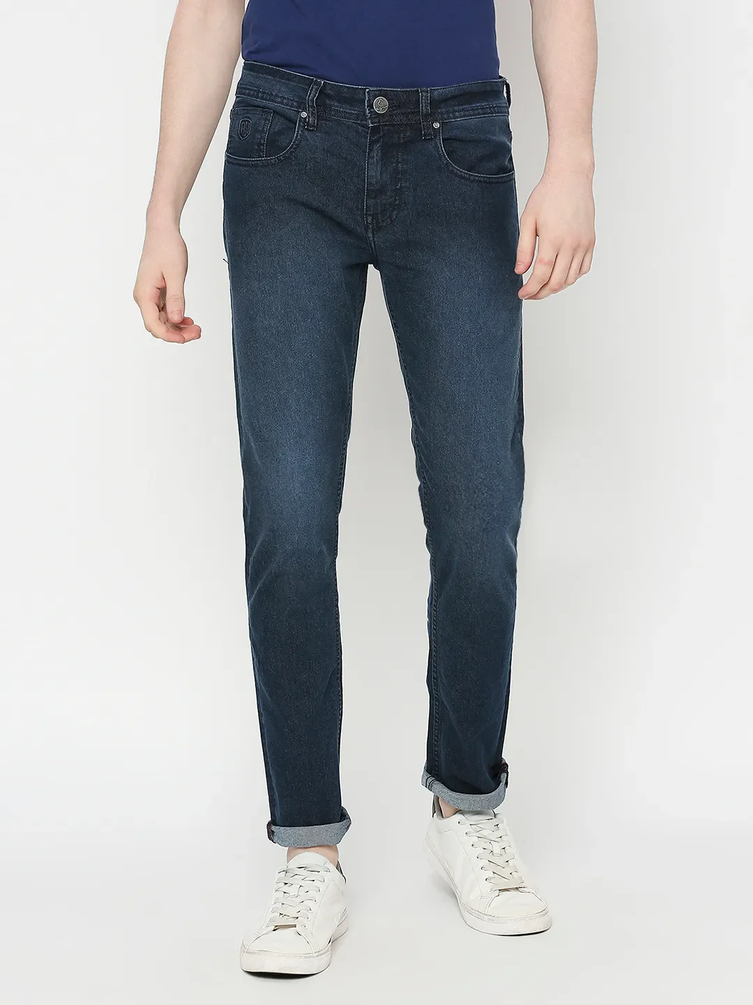 Blue Slim Straight Fit Men's Denims by Being Human Clothing