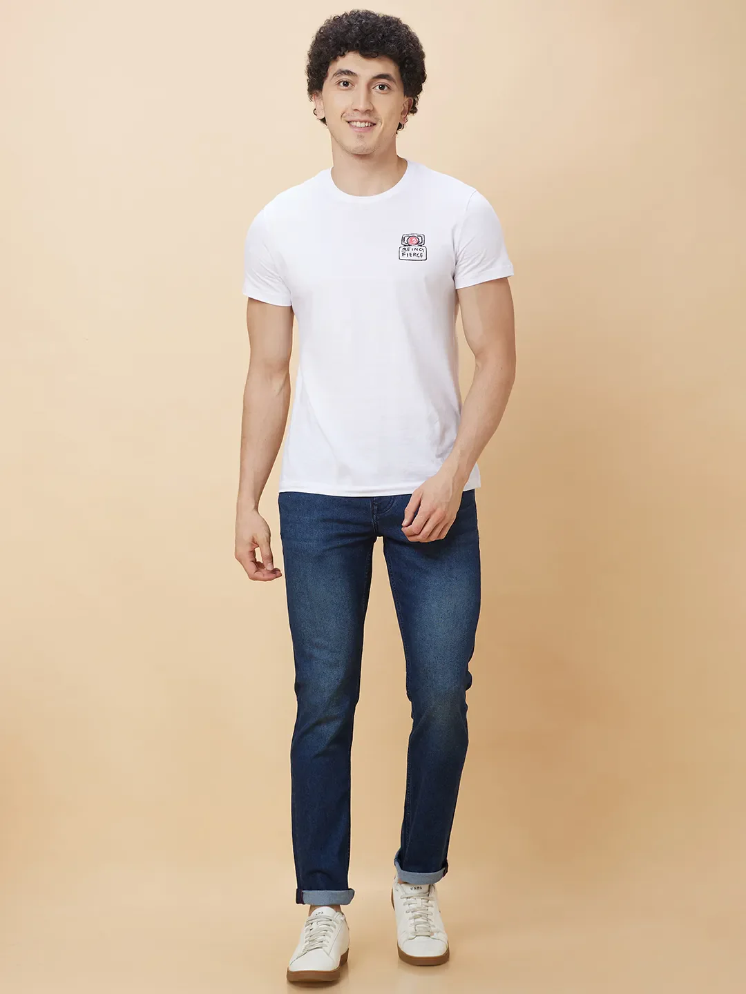 Blue Slim Straight Fit Men's Denims by Being Human Clothing - Image 2