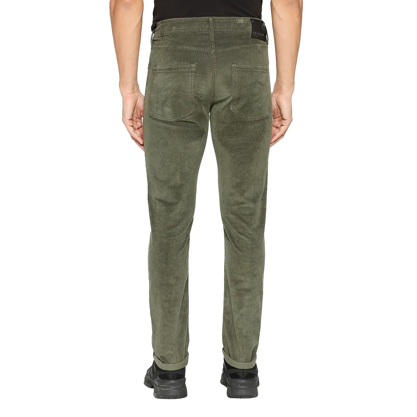 Olive Slim Straight Fit Men's Denims by Being Human Clothing - Image 4
