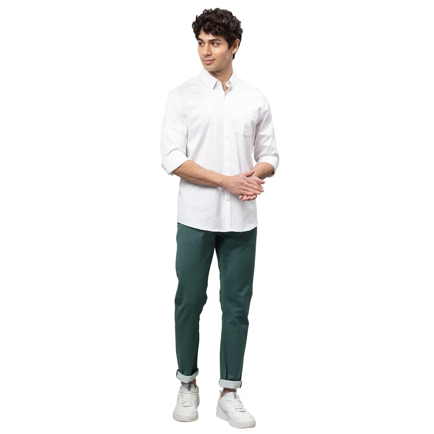 Green Slim Straight Fit Men's Denims by Being Human Clothing - Image 2