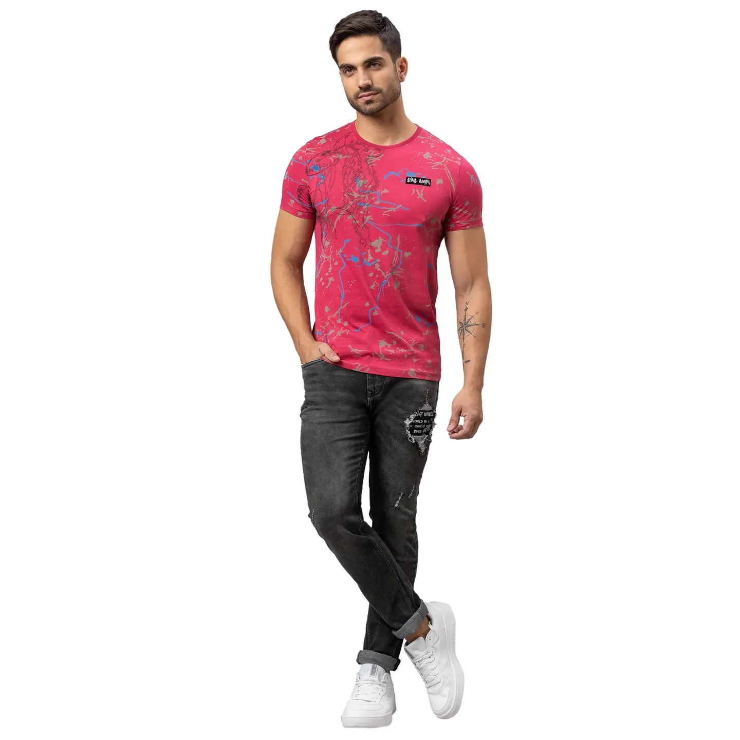Grey Slim Straight Fit Men's Denims by Being Human Clothing - Image 2
