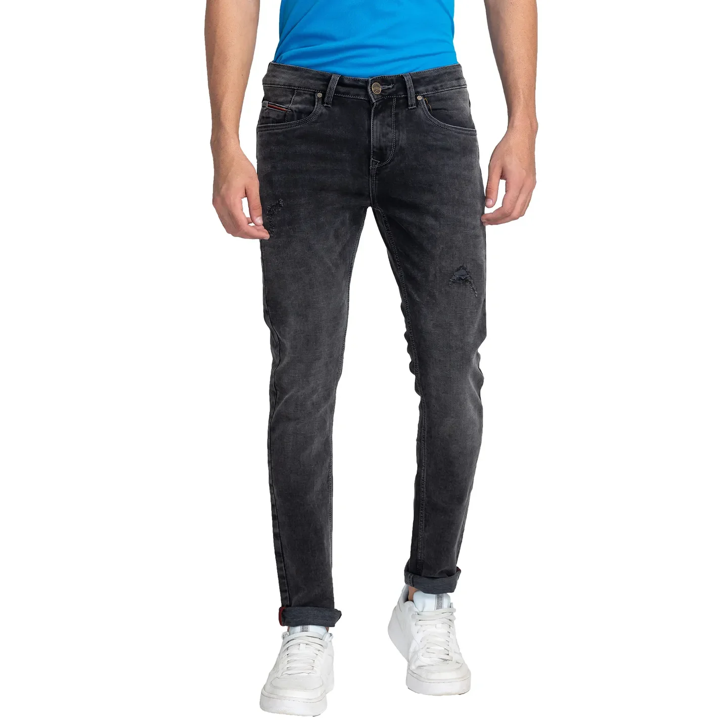 Grey Slim Straight Fit Men's Denims by Being Human Clothing
