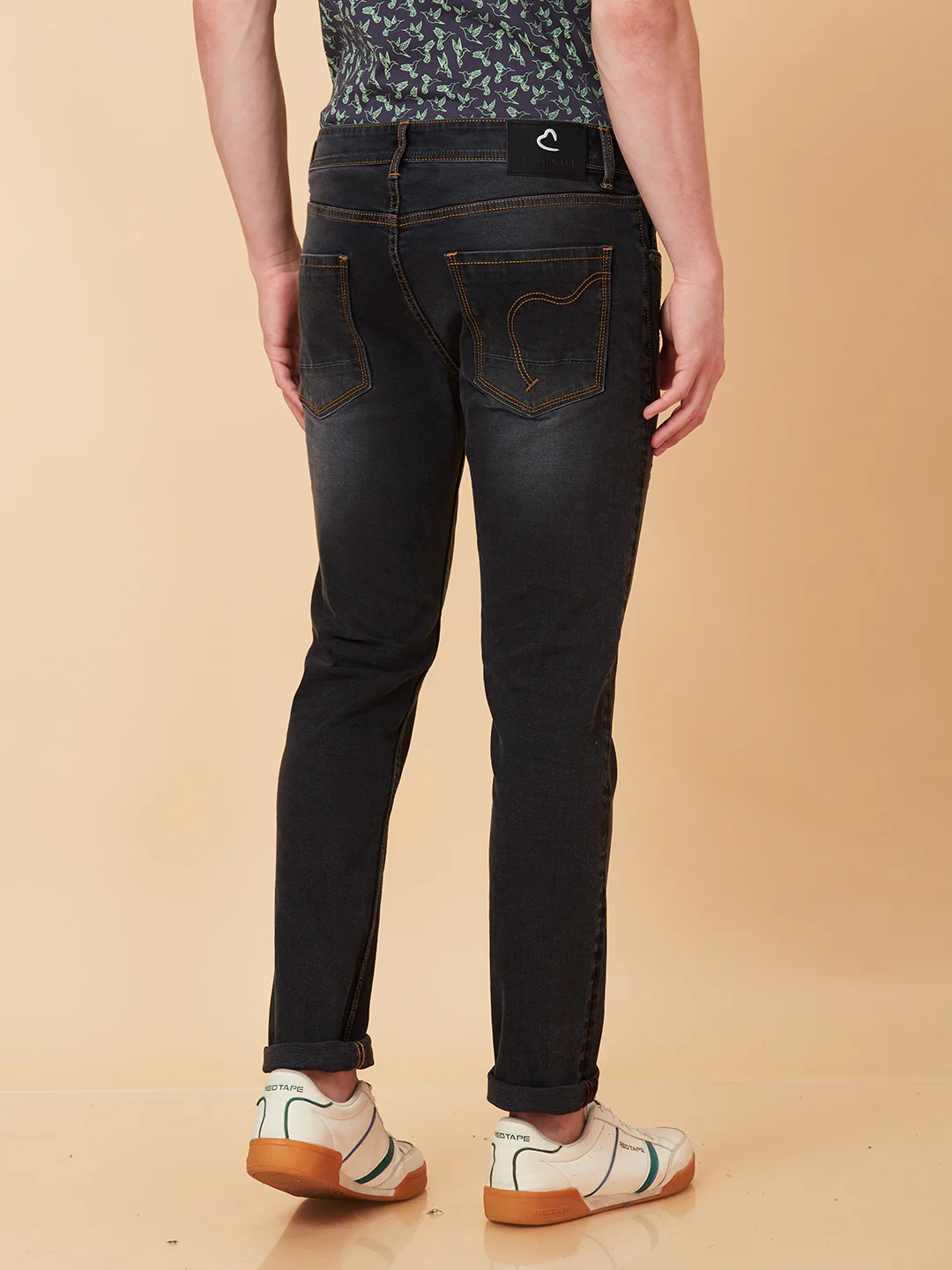 Grey Slim Fit Denims For Men By Being Human Clothing - Image 5