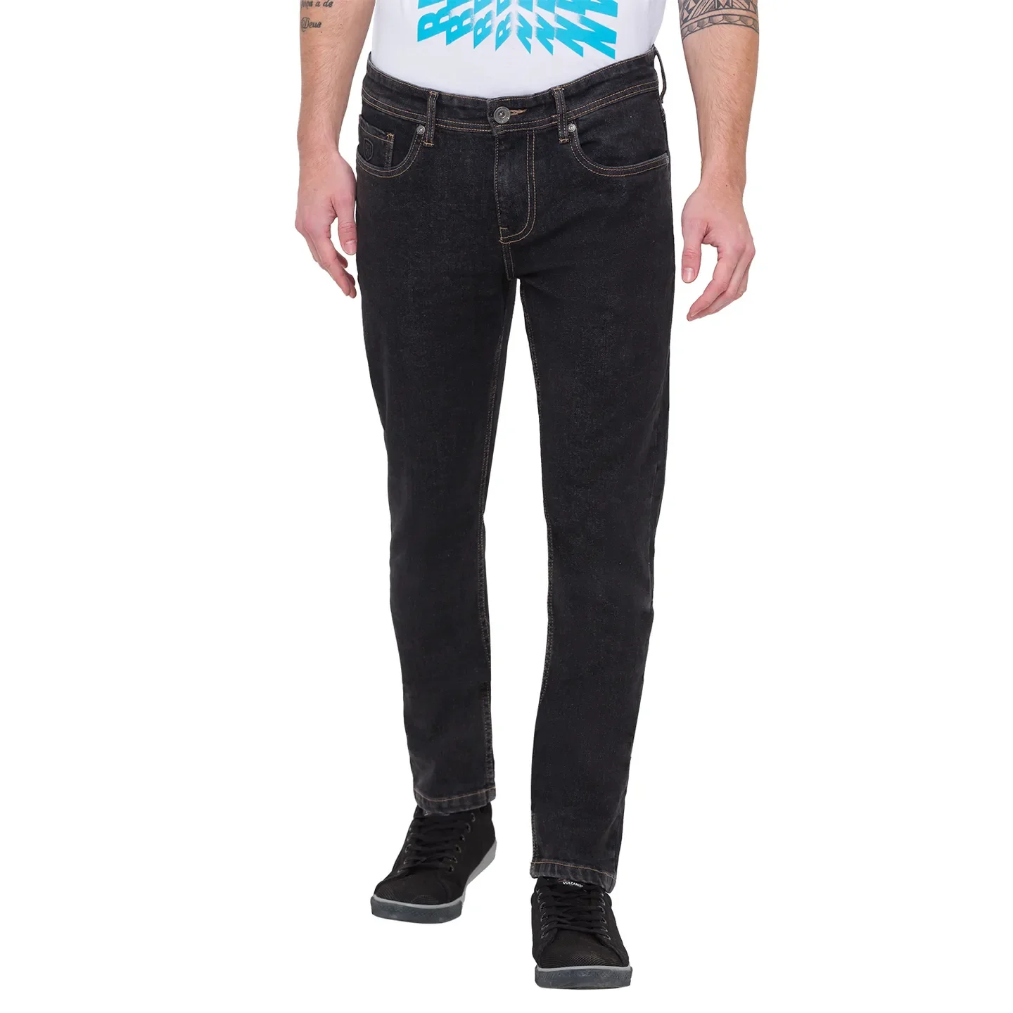 Grey Slim Straight Fit Men's Denims by Being Human Clothing