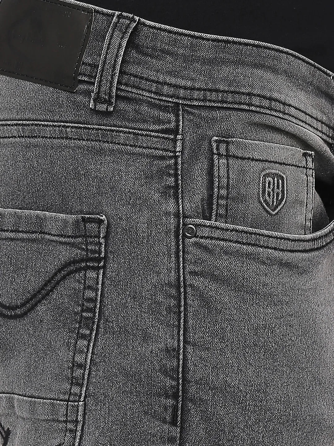 Grey Slim Straight Fit Men's Denims by Being Human Clothing - Image 5