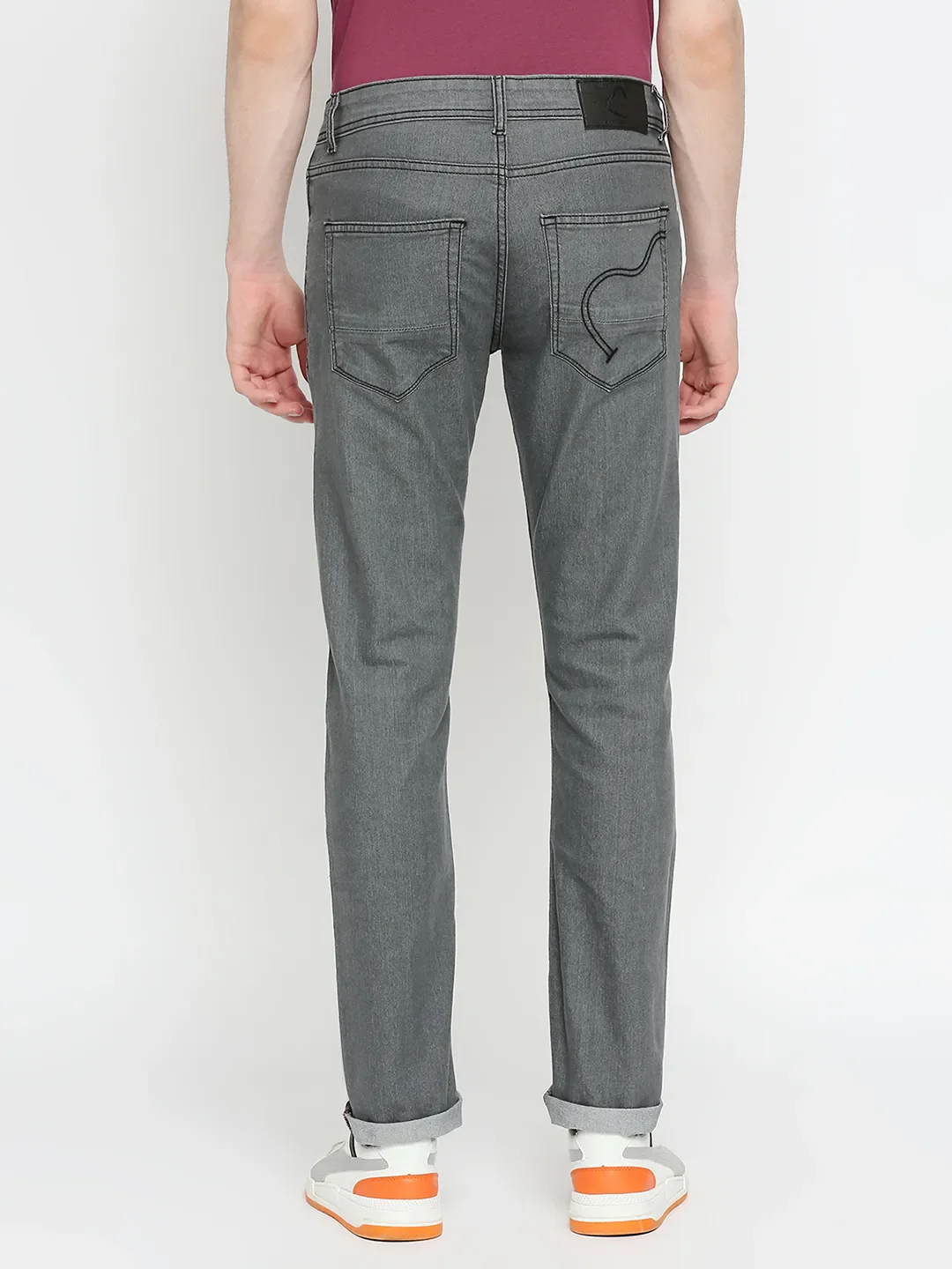 Grey Slim Straight Fit Men's Denims by Being Human Clothing - Image 4