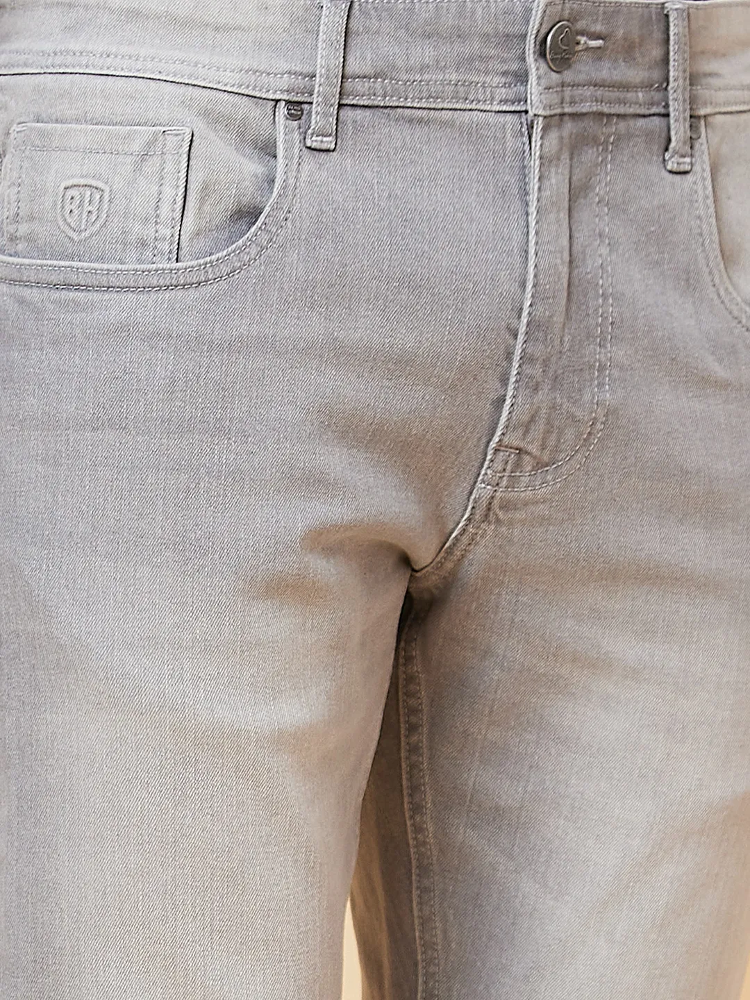 Grey Slim Straight Fit Men's Denims by Being Human Clothing - Image 5