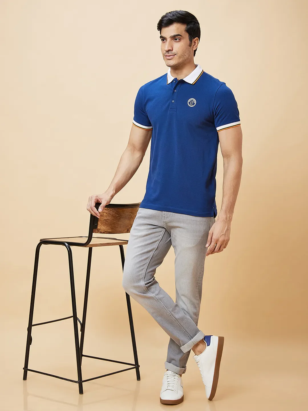 Grey Slim Straight Fit Men's Denims by Being Human Clothing - Image 6