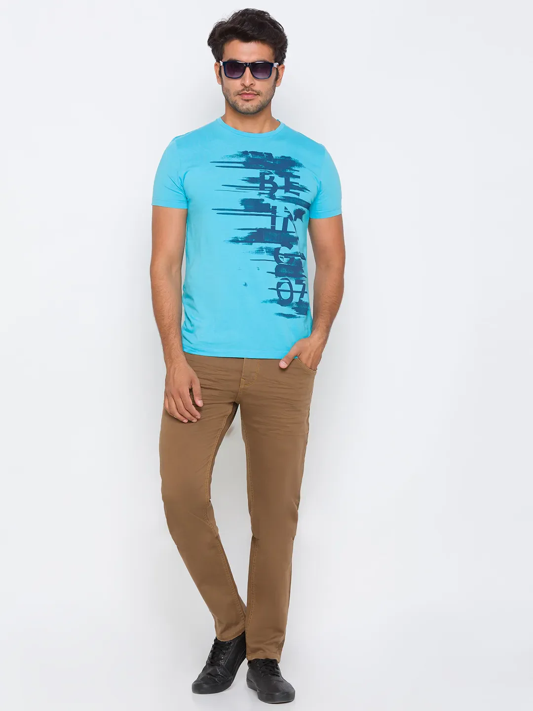 Khaki Slim Fit Denims For Men By Being Human Clothing - Image 6