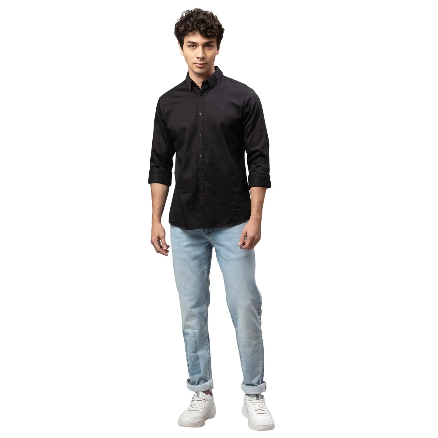 Light Blue Slim Fit Denims For Men By Being Human Clothing - Image 2