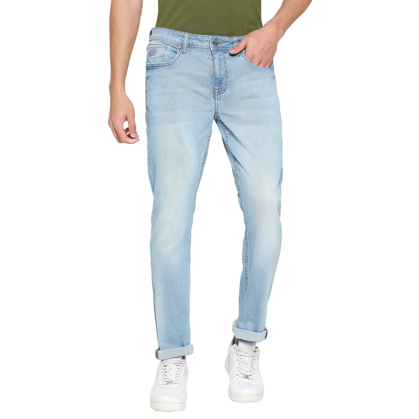 Blue Slim Straight Fit Men's Denims by Being Human Clothing