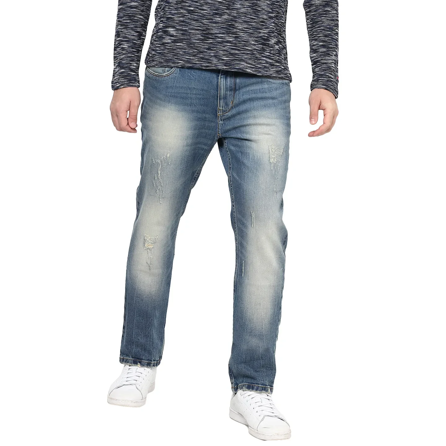 Blue Slim Straight Fit Men's Denims by Being Human Clothing
