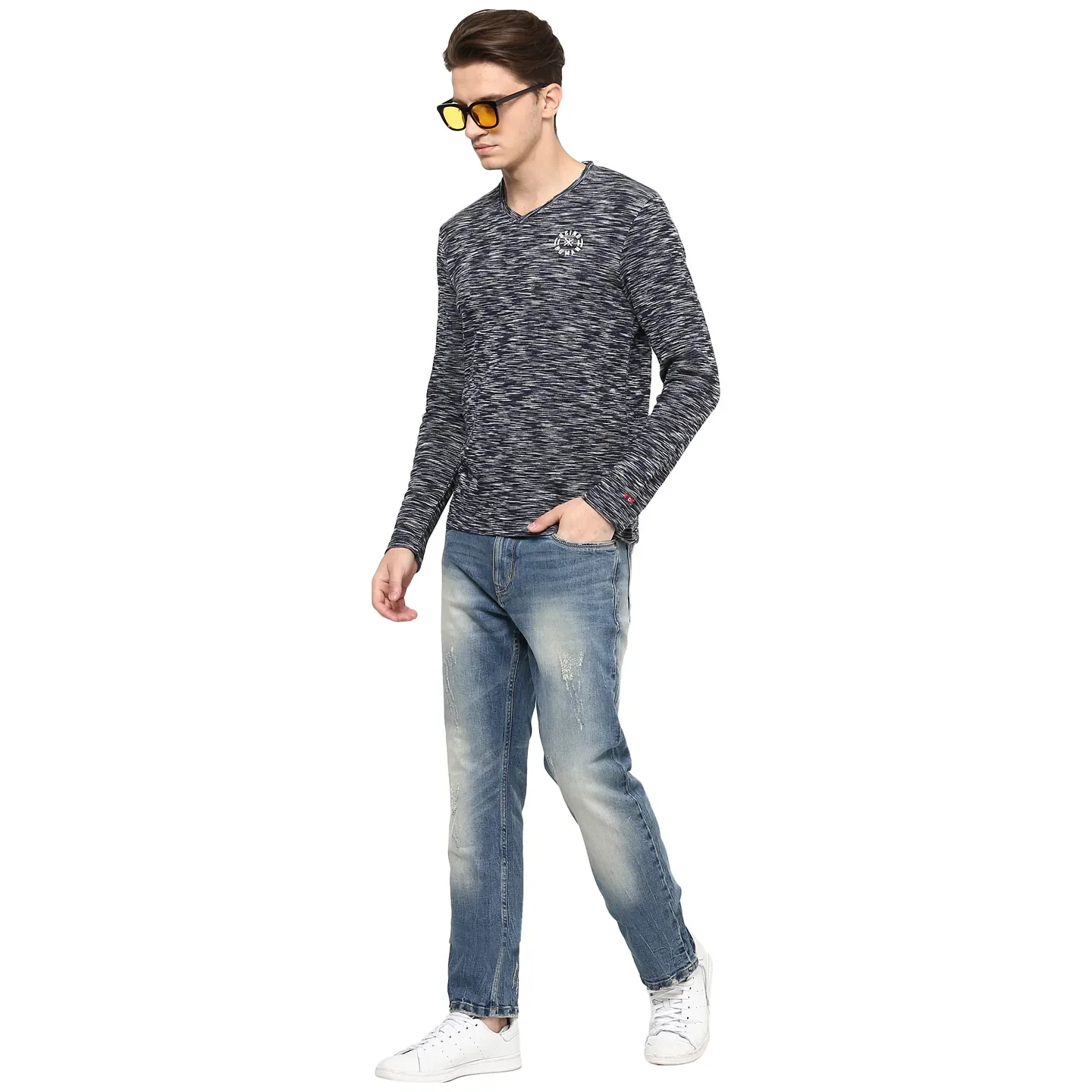 Blue Slim Straight Fit Men's Denims by Being Human Clothing - Image 2