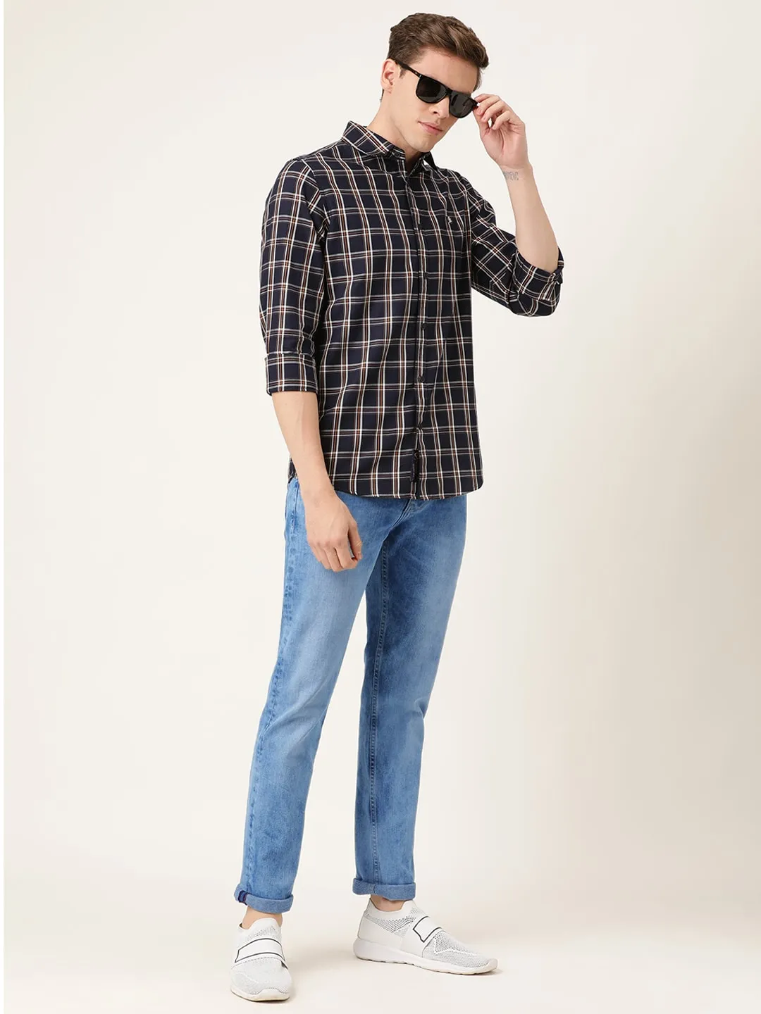 Blue Slim Straight Fit Men's Denims by Being Human Clothing - Image 4