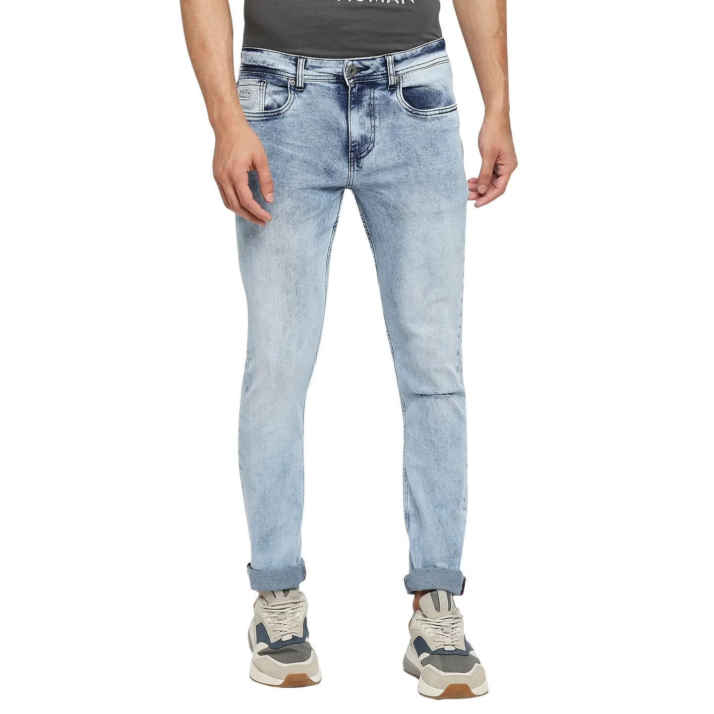 Blue Slim Straight Fit Men's Denims by Being Human Clothing