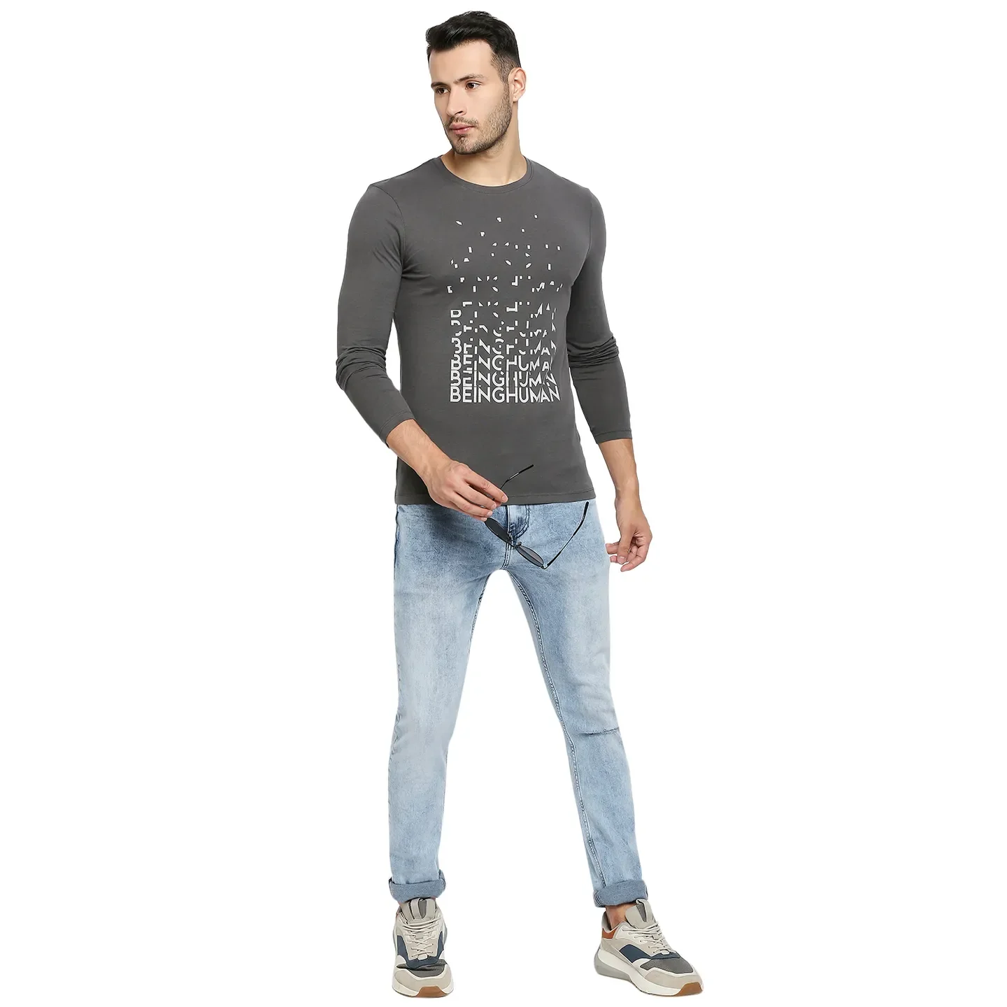 Blue Slim Straight Fit Men's Denims by Being Human Clothing - Image 6