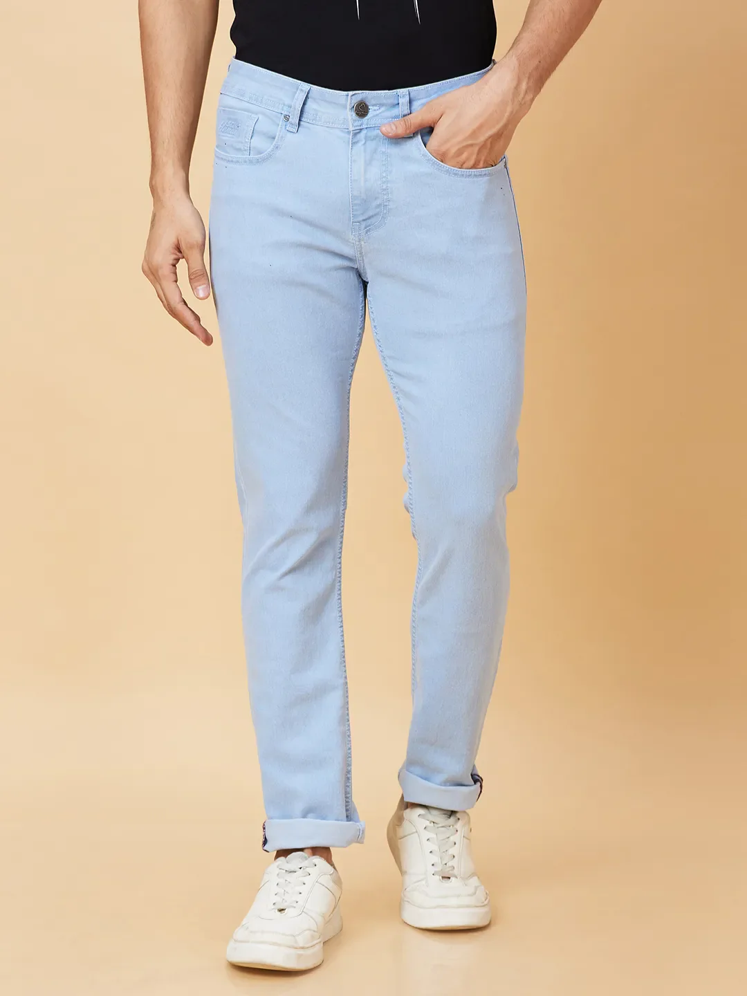 Blue Slim Straight Fit Men's Denims by Being Human Clothing