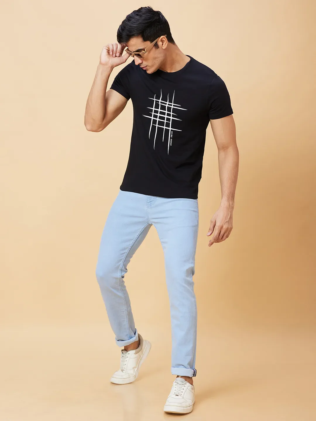 Blue Slim Straight Fit Men's Denims by Being Human Clothing - Image 6
