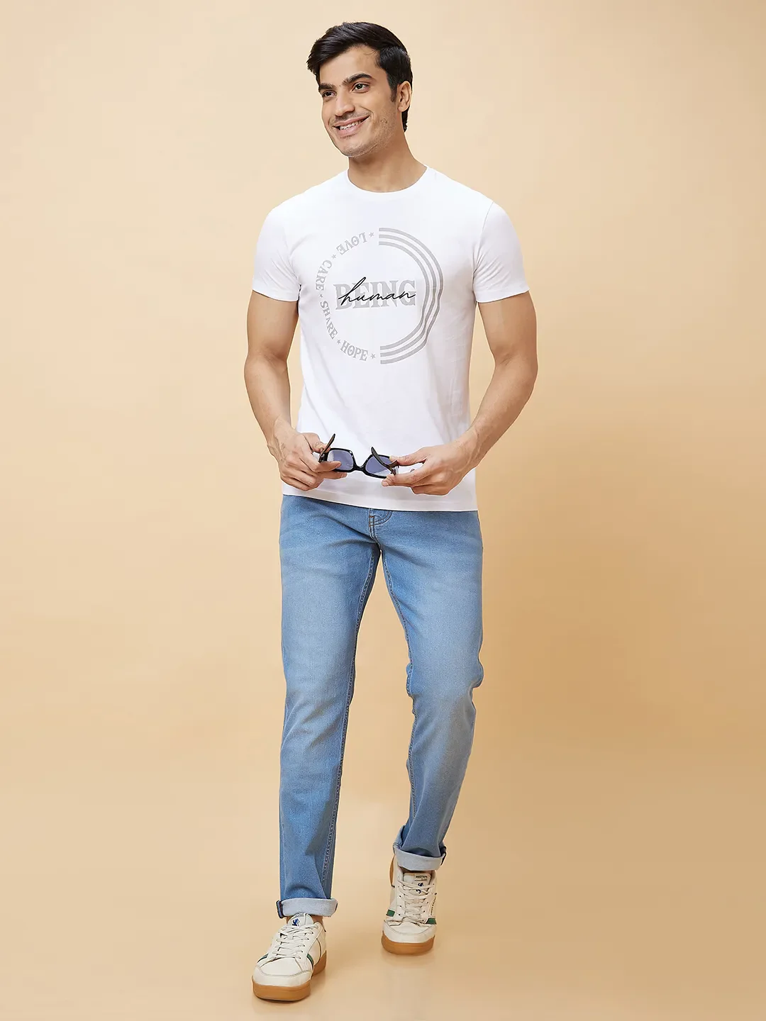 Blue Slim Straight Fit Men's Denims by Being Human Clothing - Image 6