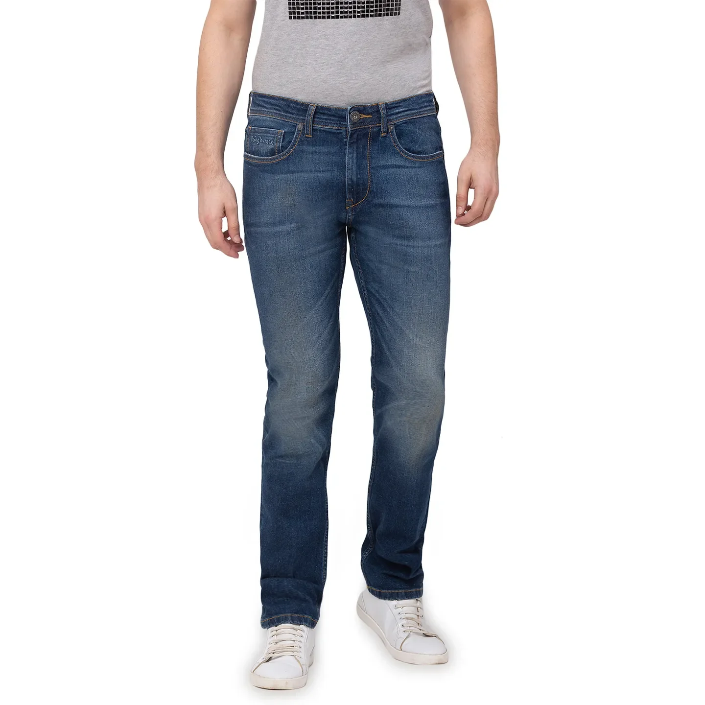 Blue Slim Straight Fit Men's Denims by Being Human Clothing