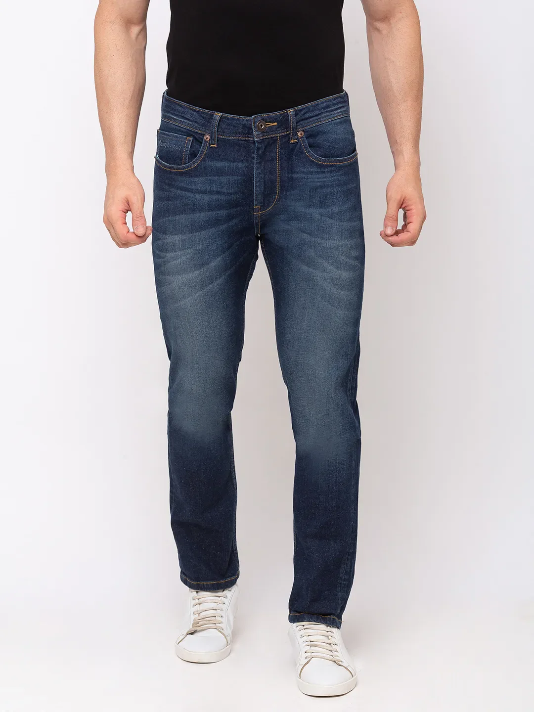 Blue Slim Straight Fit Men's Denims by Being Human Clothing