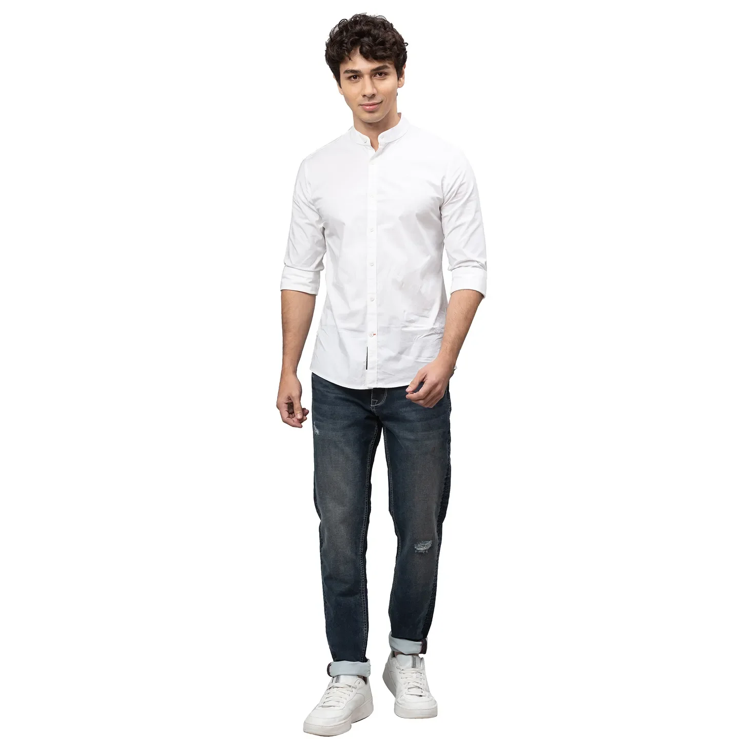 Blue Slim Straight Fit Men's Denims by Being Human Clothing - Image 2