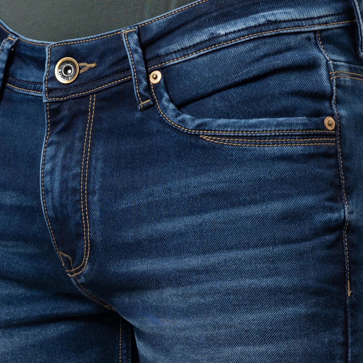Blue Slim Fit Denims For Men By Being Human Clothing - Image 5