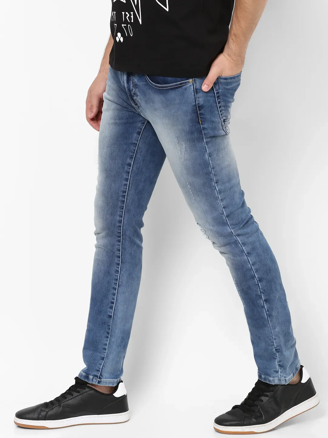 Blue Slim Straight Fit Men's Denims by Being Human Clothing