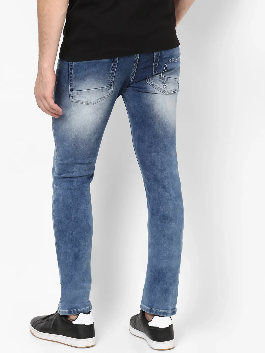 Blue Slim Straight Fit Men's Denims by Being Human Clothing - Image 2
