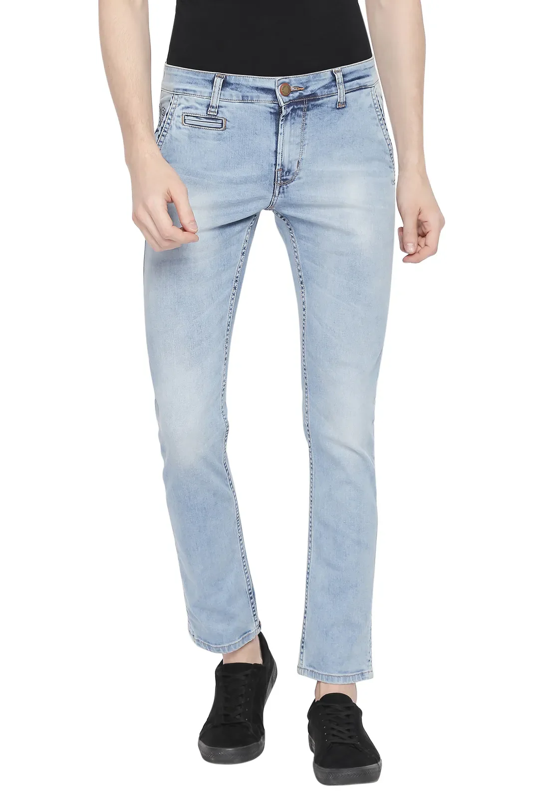 Blue Slim Straight Fit Men's Denims by Being Human Clothing