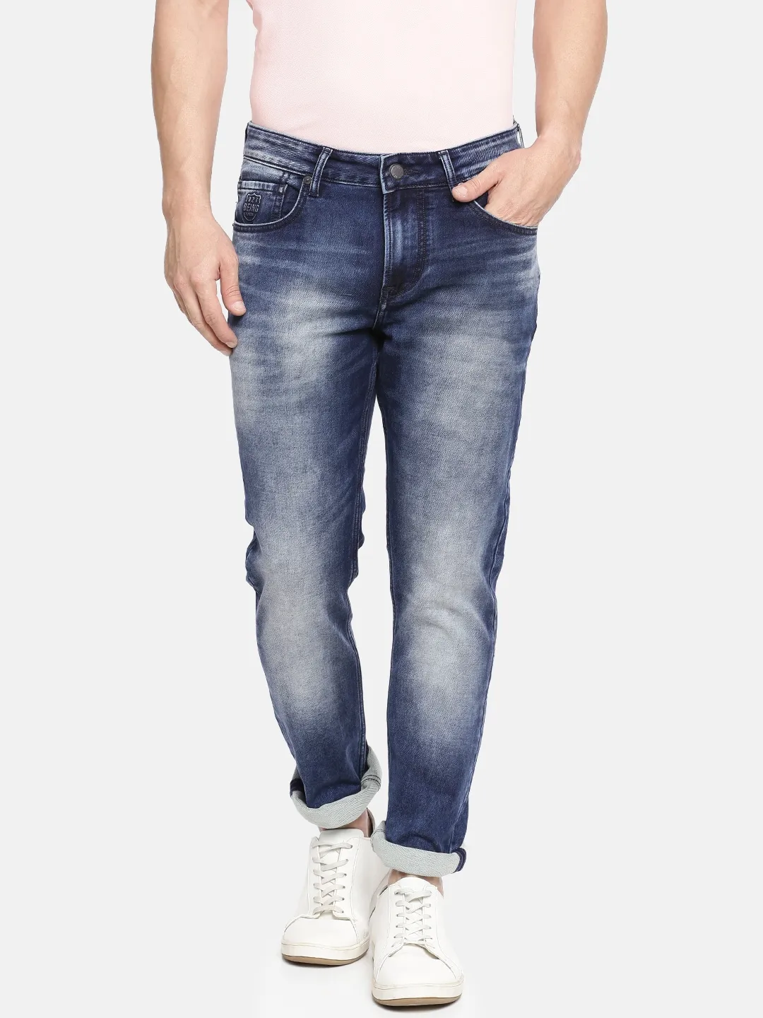 Blue Slim Straight Fit Men's Denims by Being Human Clothing