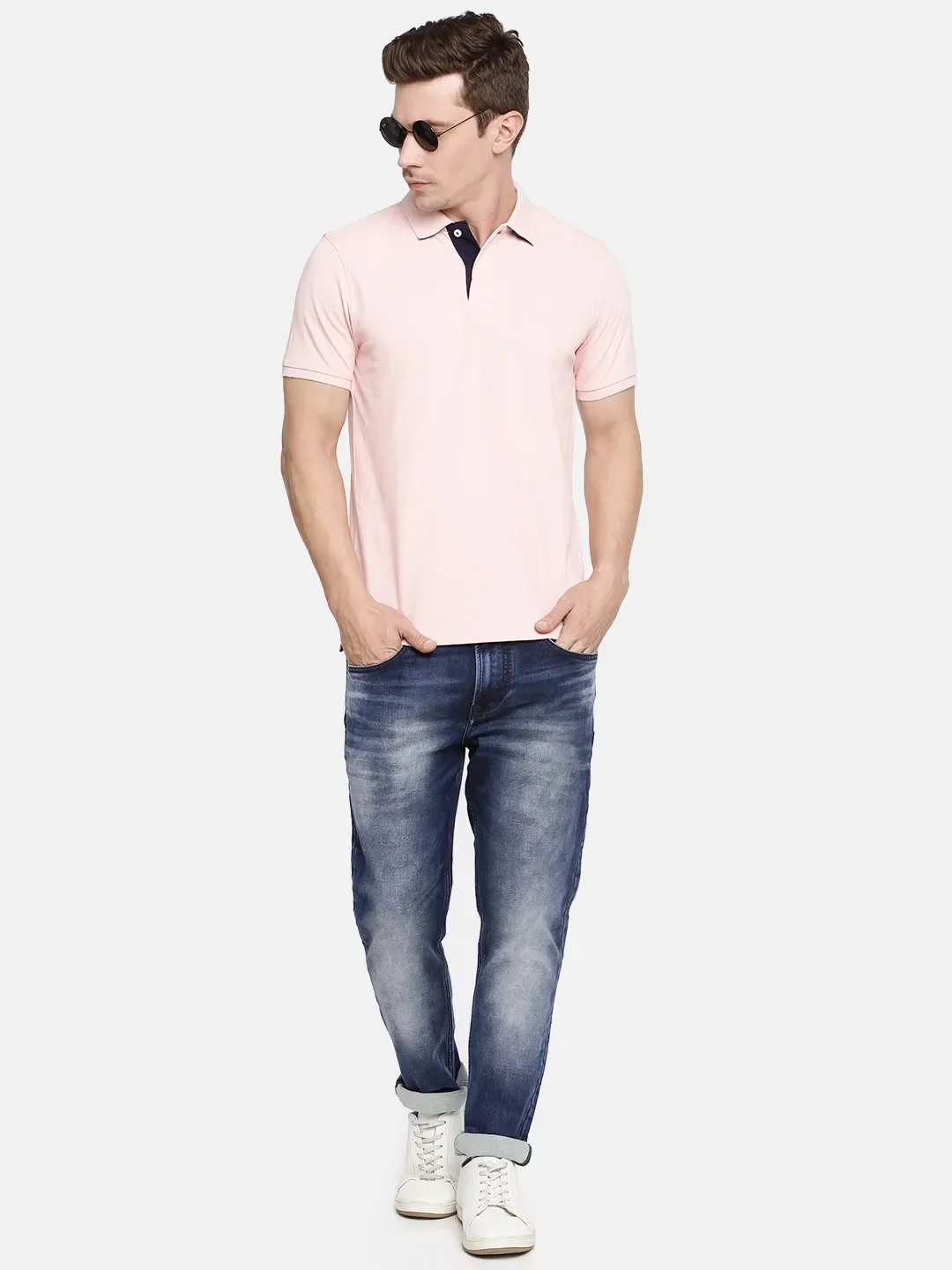 Blue Slim Straight Fit Men's Denims by Being Human Clothing - Image 5