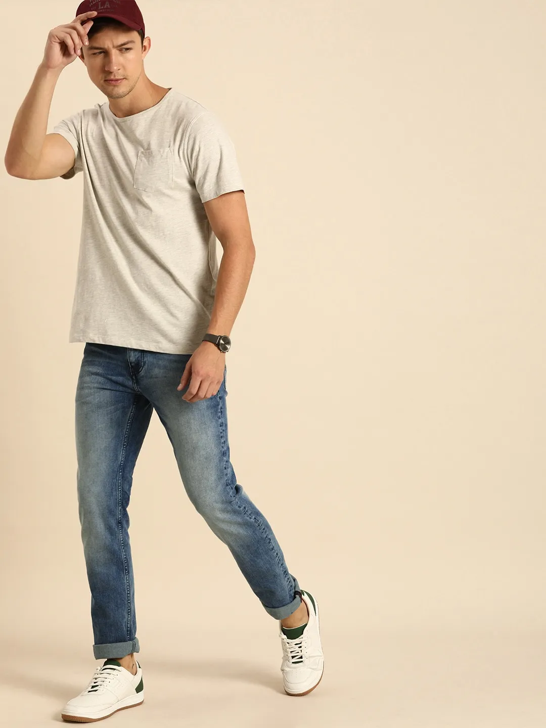 Blue Slim Straight Fit Men's Denims by Being Human Clothing