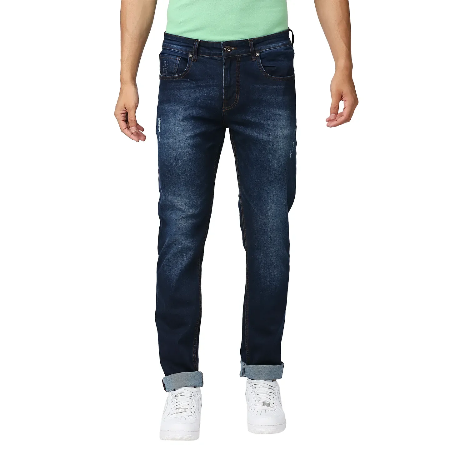 Blue Slim Straight Fit Men's Denims by Being Human Clothing