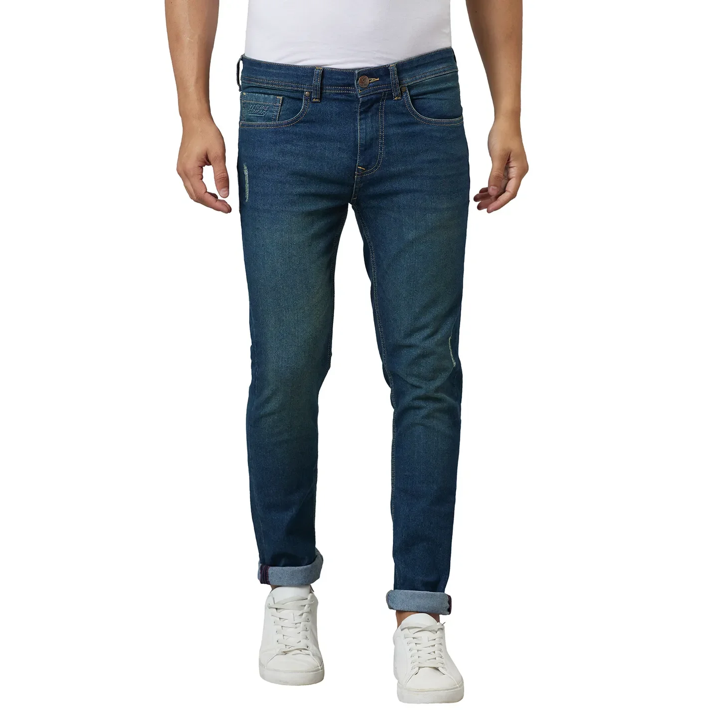 Blue Slim Straight Fit Men's Denims by Being Human Clothing