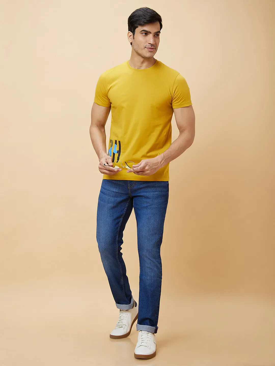 Blue Slim Straight Fit Men's Denims by Being Human Clothing - Image 6
