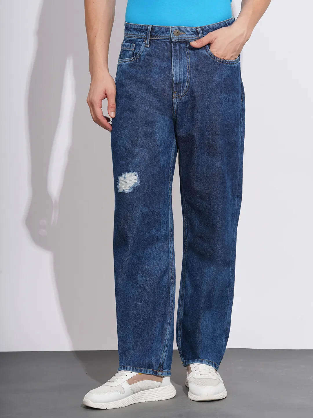Blue Anti fit Men's Denims by Being Human Clothing
