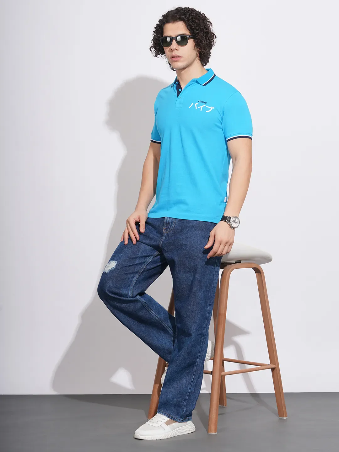 Blue Anti fit Men's Denims by Being Human Clothing - Image 4
