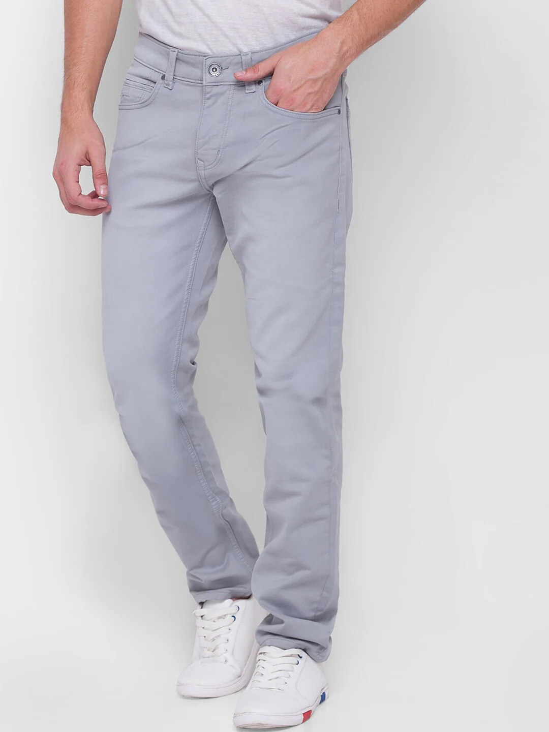Steel Slim Fit Denims For Men By Being Human Clothing